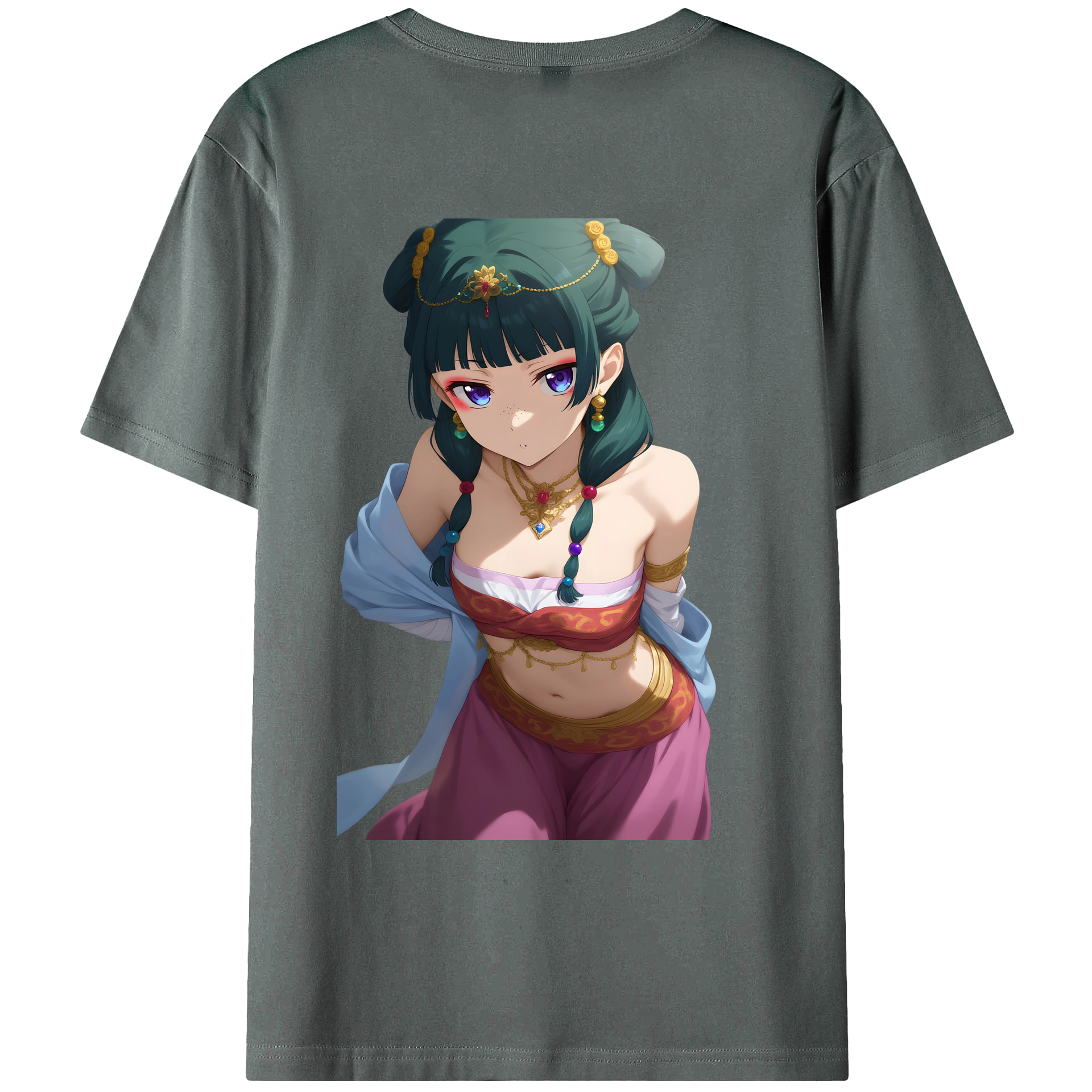 （画像用） 薬屋のひとりごと The Apothecary Diaries 綿100％ メンズ半袖Tシャツ（バックプリント） 通気性